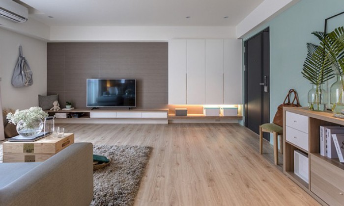 Căn hộ màu bạc hà mang không gian sống xanh, thân thiện